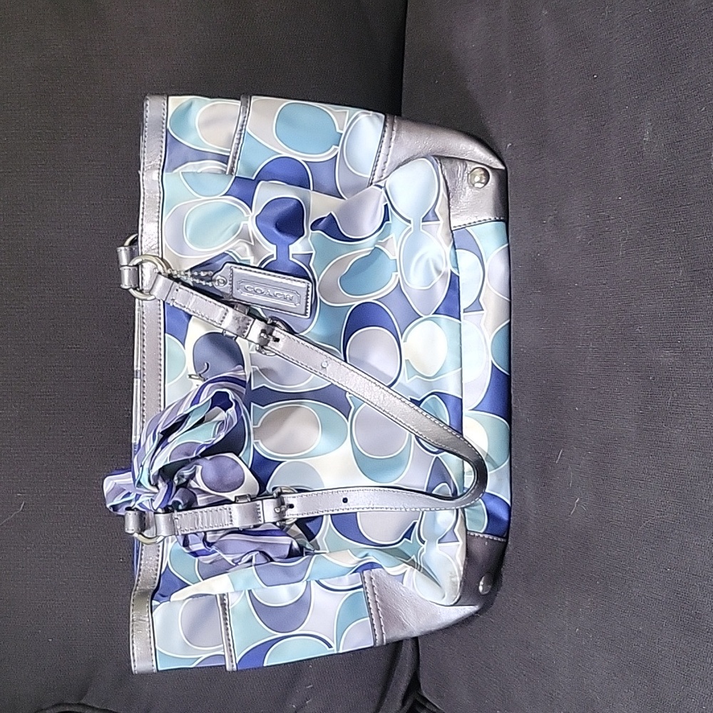 Blue small/medium coach bag